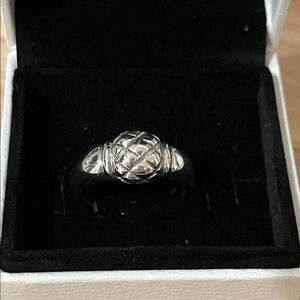 Sterling Silver Quilted Dome ring 7